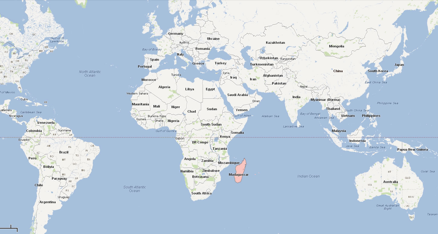 map of madagascar world